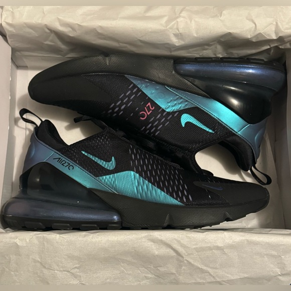Nike Air Max 270 Throwback Future Men’s Size 13 Black/Laser Fuchsia Like New - Picture 2 of 14